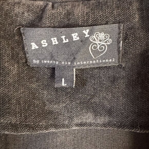 Ashley By Twenty Six International Womens Blazer Jacket L Double Breasted‎ Black - Picture 6 of 8